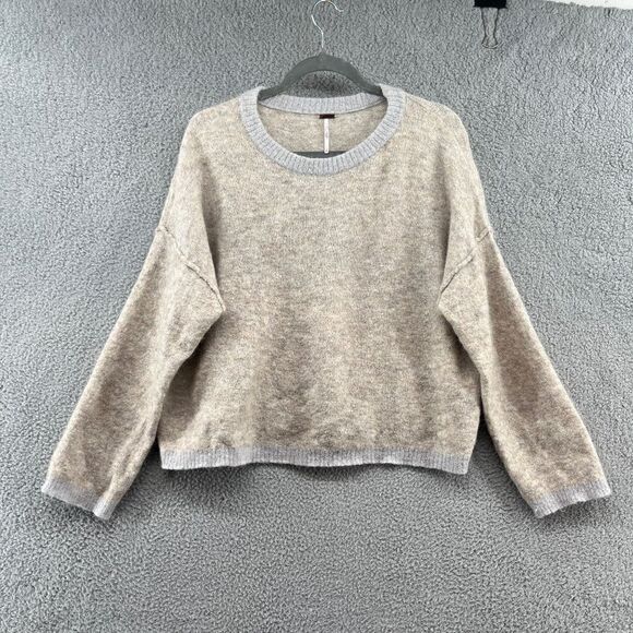Free People Angelic Pullover Alpaca Blend Sweater Size Large - Picture 2 of 10